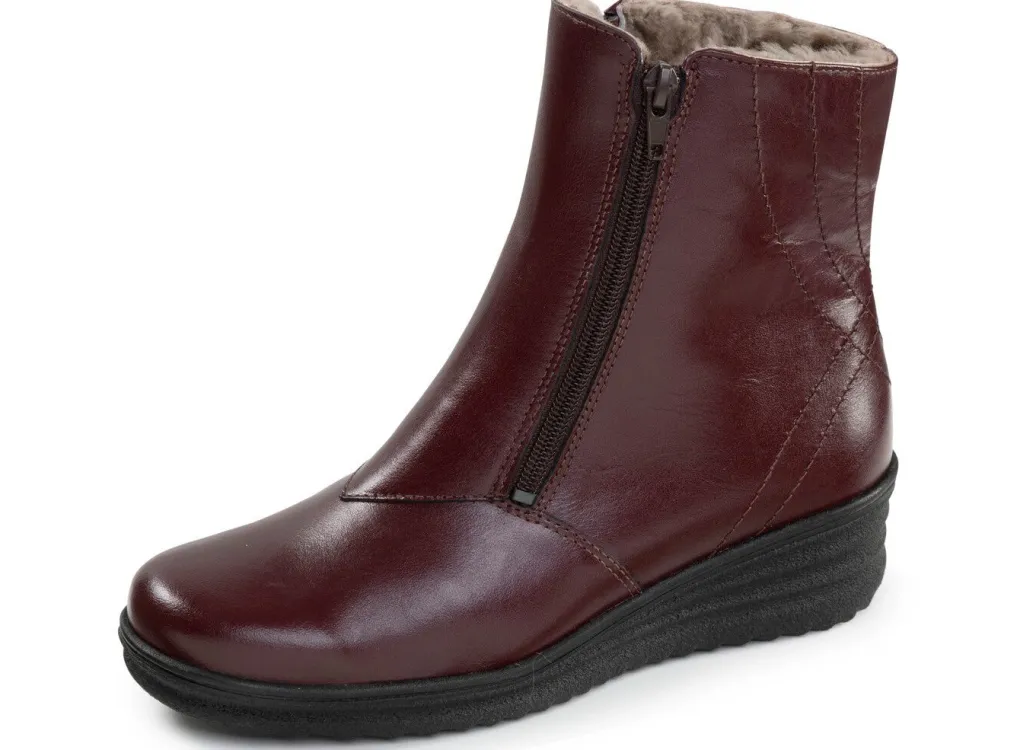 Hot ELENA EDEN, gefütterte Damen-Stiefeletten, Winterschuhe, Weite H, mit Lammfell Damen Winterschuhe|Stiefel & Stiefeletten