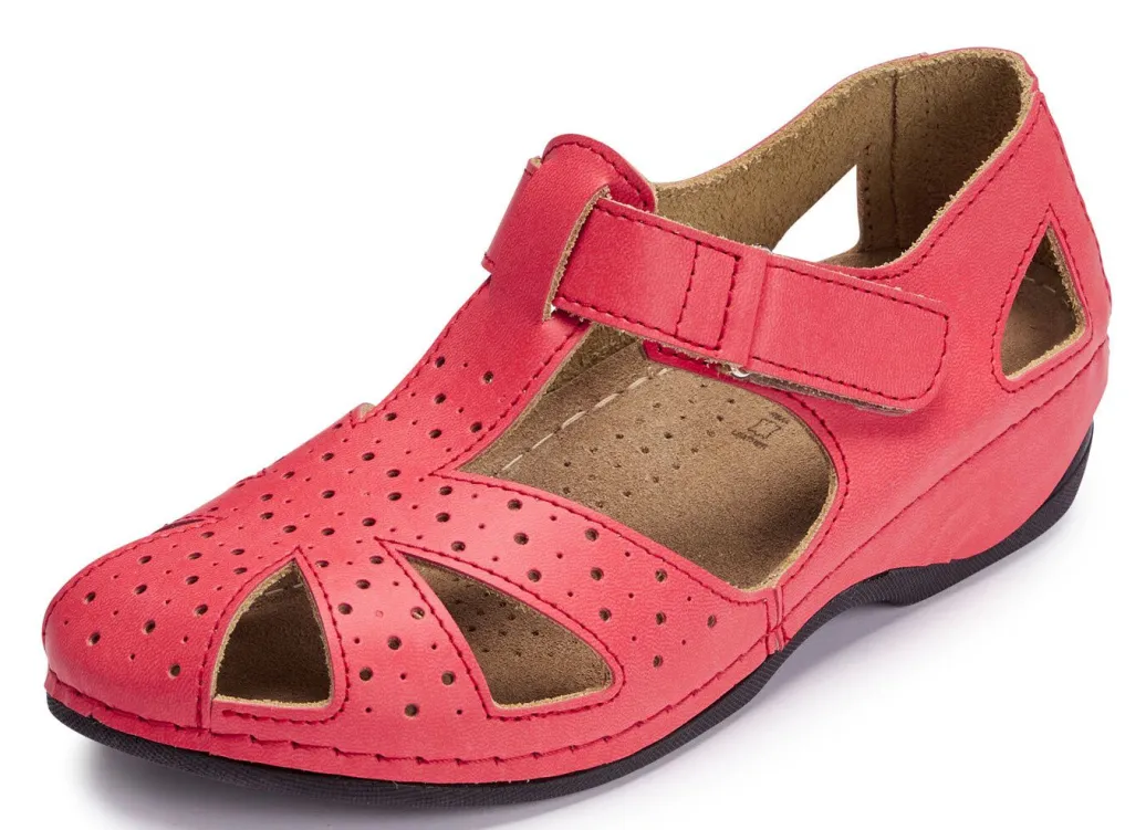 ELENA EDEN, klassische Damen-Sandalen, Weite H, mit Klettverschluss Damen Sandalen