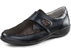 ELENA EDEN Klettschuh aus schimmerndem Nappaleder Damen Sneaker & Sportschuhe|Slipper