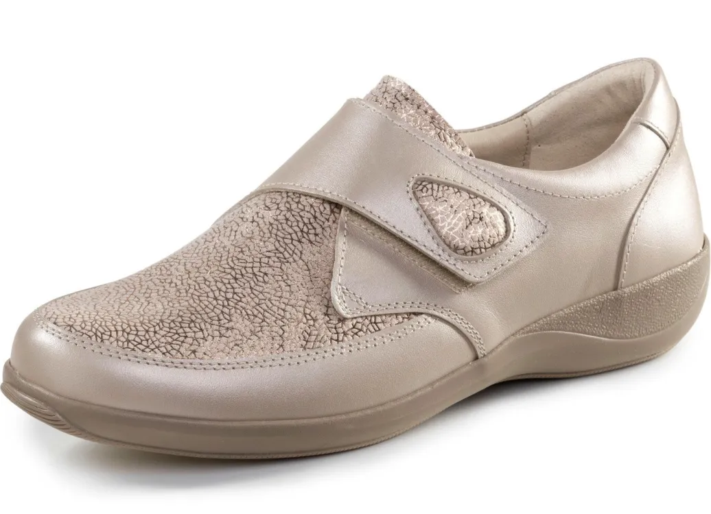 Sale ELENA EDEN Klettschuh aus schimmerndem Nappaleder Damen Slipper|Sneaker & Sportschuhe