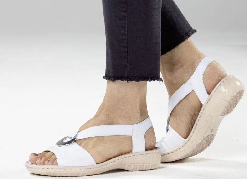 Sale ELENA EDEN, leichte Damen-Sandalen, Weite H, mit Elastik-Bandage Damen Sandalen