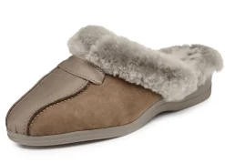 Best ELENA EDEN Pantoffel mit echtem Lammfellfutter Damen Hausschuhe