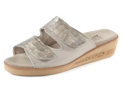 Best ELENA EDEN Pantolette aus krokogeprägtem Lack- und Nappaleder Damen Pantoletten