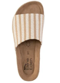 Discount ELENA EDEN Pantolette aus grob gewebtem Textilmaterial Damen Pantoletten
