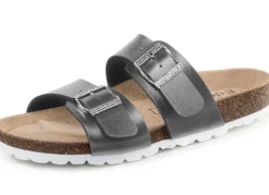 Sale ELENA EDEN Pantolette mit Glitzersteinchen verzierten Schließen Damen Pantoletten