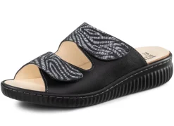Discount ELENA EDEN Pantolette mit teilweise schimmerndem Zebra-Druck Damen Pantoletten