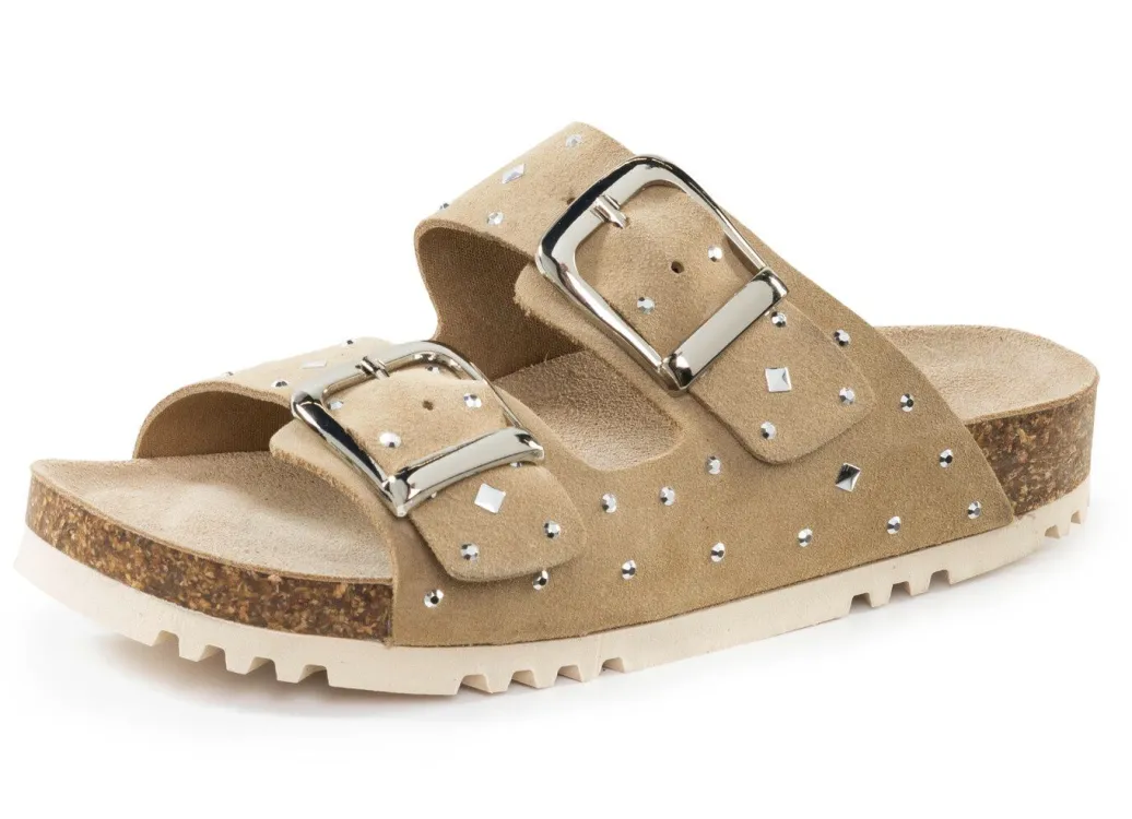 New ELENA EDEN Pantolette mit angesagtem Nietenbesatz Damen Pantoletten