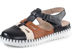 ELENA EDEN Sandale aus genarbtem Nappaleder Damen Sandalen