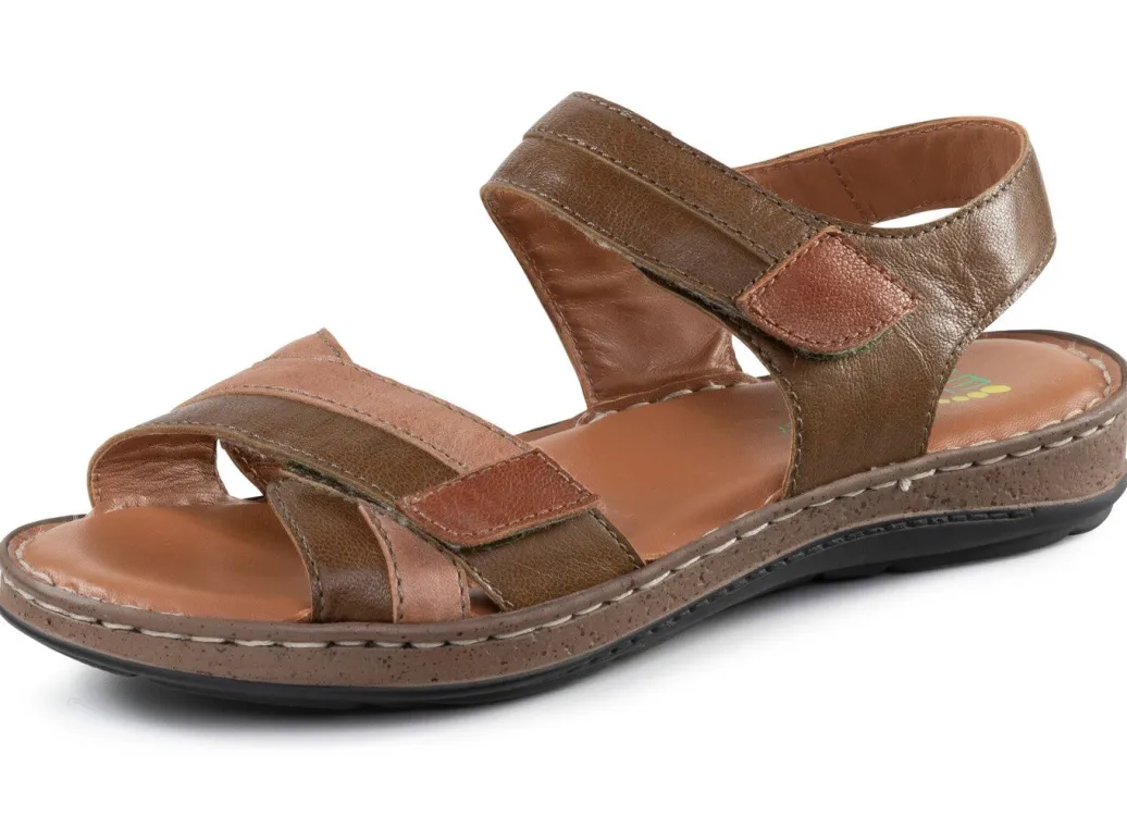 Discount ELENA EDEN Sandale aus Nappaleder mit Kontrastbesätzen Damen Sandalen