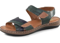 Sale ELENA EDEN Sandale aus Nappaleder mit Kontrastbesätzen Damen Sandalen