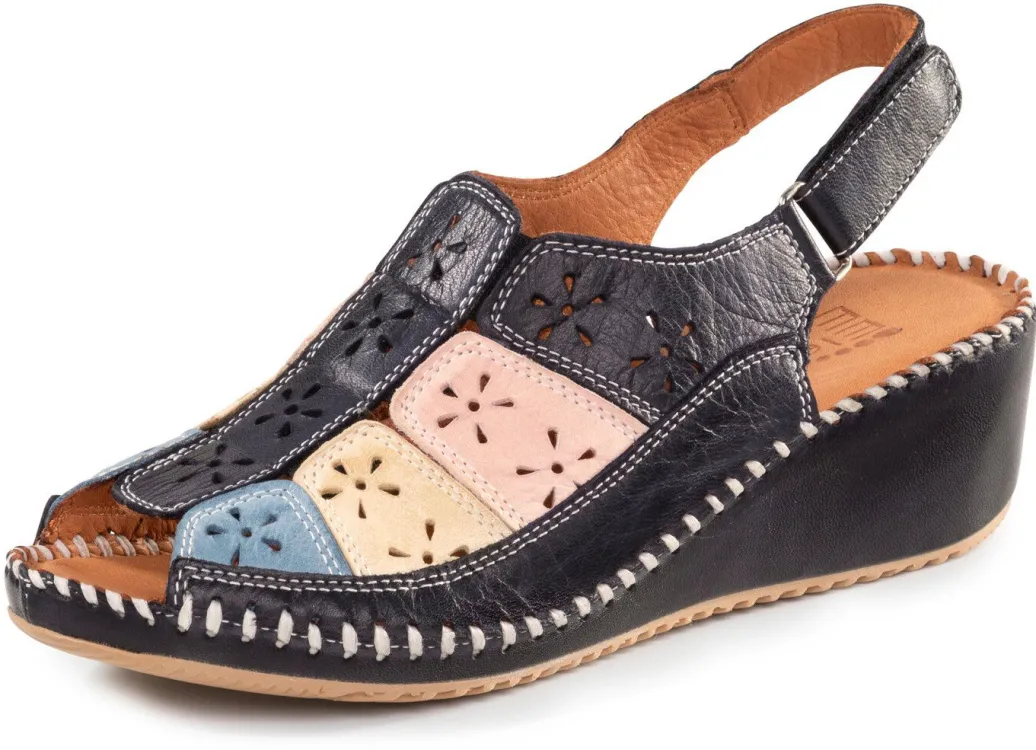 Clearance ELENA EDEN Sandalette aus weichem, perforiertem Nappaleder Damen Sandalen
