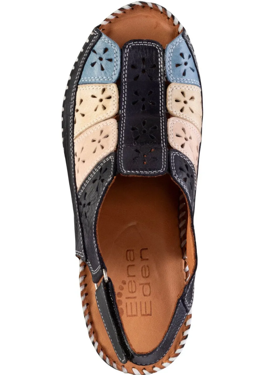 Clearance ELENA EDEN Sandalette aus weichem, perforiertem Nappaleder Damen Sandalen