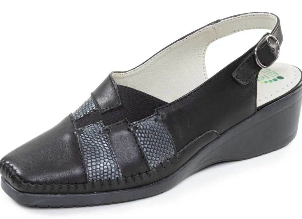 ELENA EDEN, schicke Damen-Sandalen, Weite G, mit Gummizug Damen Sandalen