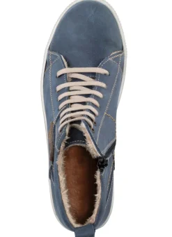 Outlet ELENA EDEN Schnür-Bootie aus Nubukleder, mit Leder-Applikation Damen Winterschuhe|Stiefel & Stiefeletten