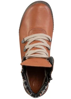 ELENA EDEN Schnür-Bootie mit gepolstertem Textil-Schaftrand Damen Stiefel & Stiefeletten