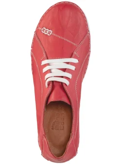 Outlet ELENA EDEN Schnürschuh mit Knitter-Struktur und Zier-Nähten Damen Schnürschuhe