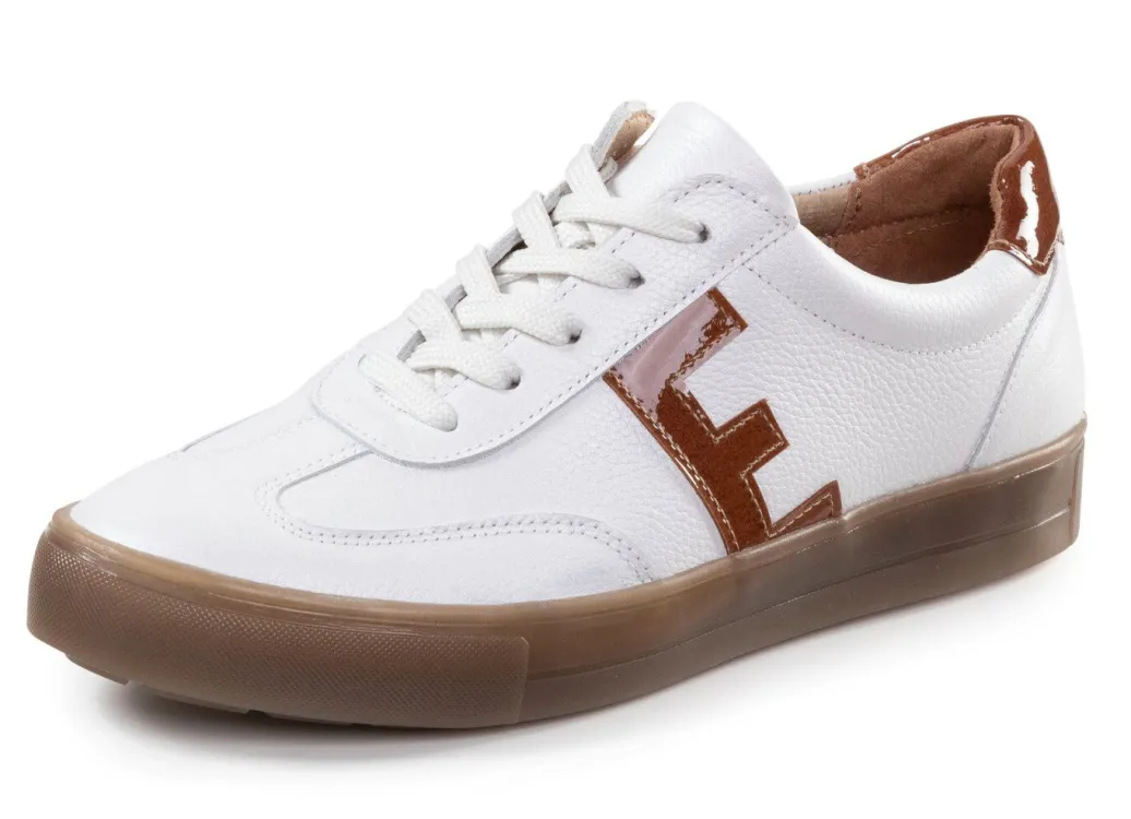 Hot ELENA EDEN Schnür-Sneaker aus genarbtem Nappaleder Damen Sneaker & Sportschuhe|Schnürschuhe