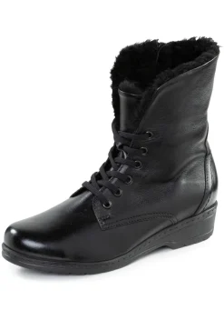 Discount ELENA EDEN Schnür-Stiefelette mit umschlagbarem Lammfellkragen Damen Stiefel & Stiefeletten