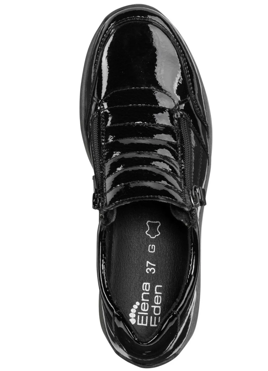 ELENA EDEN Slipper aus Lackleder Damen Slipper