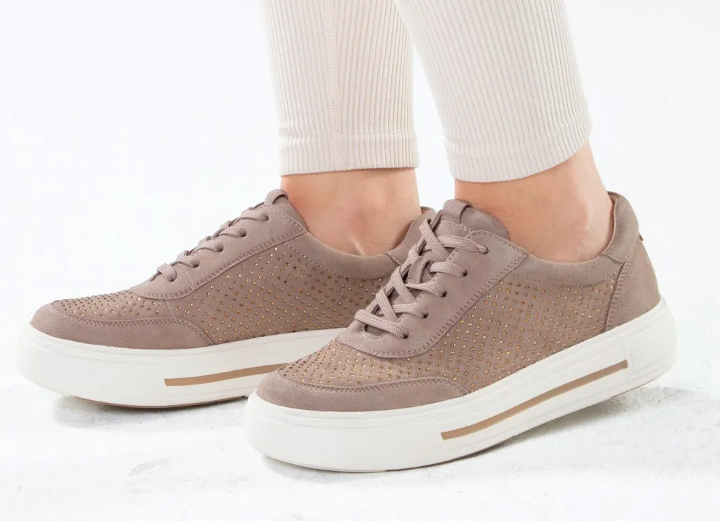 Clearance ELENA EDEN Sneaker aus feinem Veloursleder Damen Sneaker & Sportschuhe|Schnürschuhe