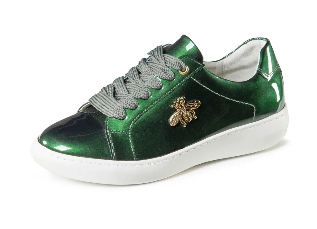 New ELENA EDEN Sneaker aus Lackleder mit edlem Metallschmuck Damen Sneaker & Sportschuhe|Schnürschuhe