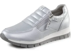 New ELENA EDEN Sneaker aus Nappaleder und silbergrau geprÀgtem Veloursleder Damen Sneaker & Sportschuhe
