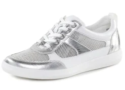 Sale ELENA EDEN Sneaker aus Nappaleder und luftigem Textil in Netzoptik Damen Sneaker & Sportschuhe|Schnürschuhe