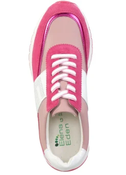 Hot ELENA EDEN Sneaker mit Zier-Perforation Damen Sneaker & Sportschuhe|Schnürschuhe