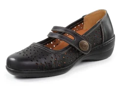 Outlet ELENA EDEN, sommerliche Damen-Spangenschuhe, Weite H, mit herausnehmbarem Fußbett Damen Slipper