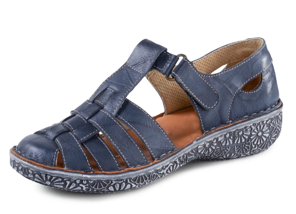 Hot ELENA EDEN, sommerliche Damen-Slipper, Weite G, mit Klettspange Damen Sneaker & Sportschuhe|Slipper