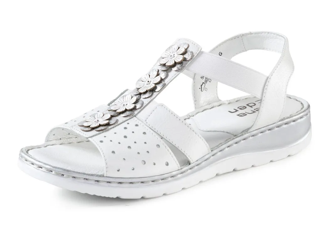 Clearance ELENA EDEN, sommerliche Damen-Sandalen, Weite G, aus Leder Damen Sandalen