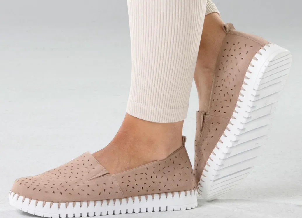 ELENA EDEN, sommerliche Damen-Slipper, Weite H, mit herausnehmbarem Fußbett Damen Slipper