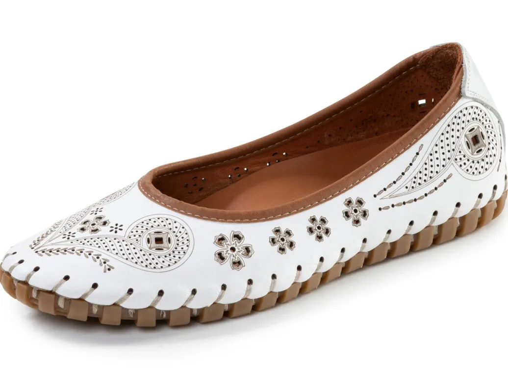 Best ELENA EDEN, sommerliche Damen-Ballerinas, Weite G, mit herausnehmbarem Fußbett Damen Ballerinas