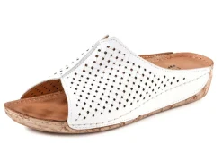 Best ELENA EDEN, sommerliche Damen-Pantoletten, aus Leder Damen Pantoletten