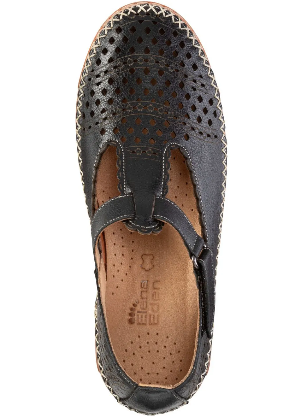 Hot ELENA EDEN, sommerliche Damen-Slipper, Weite H, mit Klettverschluss Damen Slipper