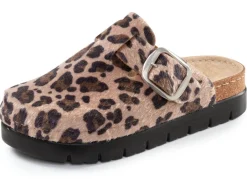 Sale ELENA EDEN, trendige Damen-Clogs, Weite G, mit Leo-Print Damen Clogs