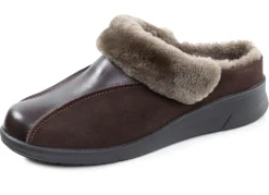 Clearance ELENA EDEN, warme Damen-Hausschuhe, Weite H, mit Lammfell Damen Hausschuhe