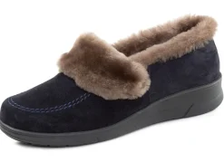 Sale ELENA EDEN, warme Damen-Hausschuhe, Weite H, mit Lammfell Damen Hausschuhe
