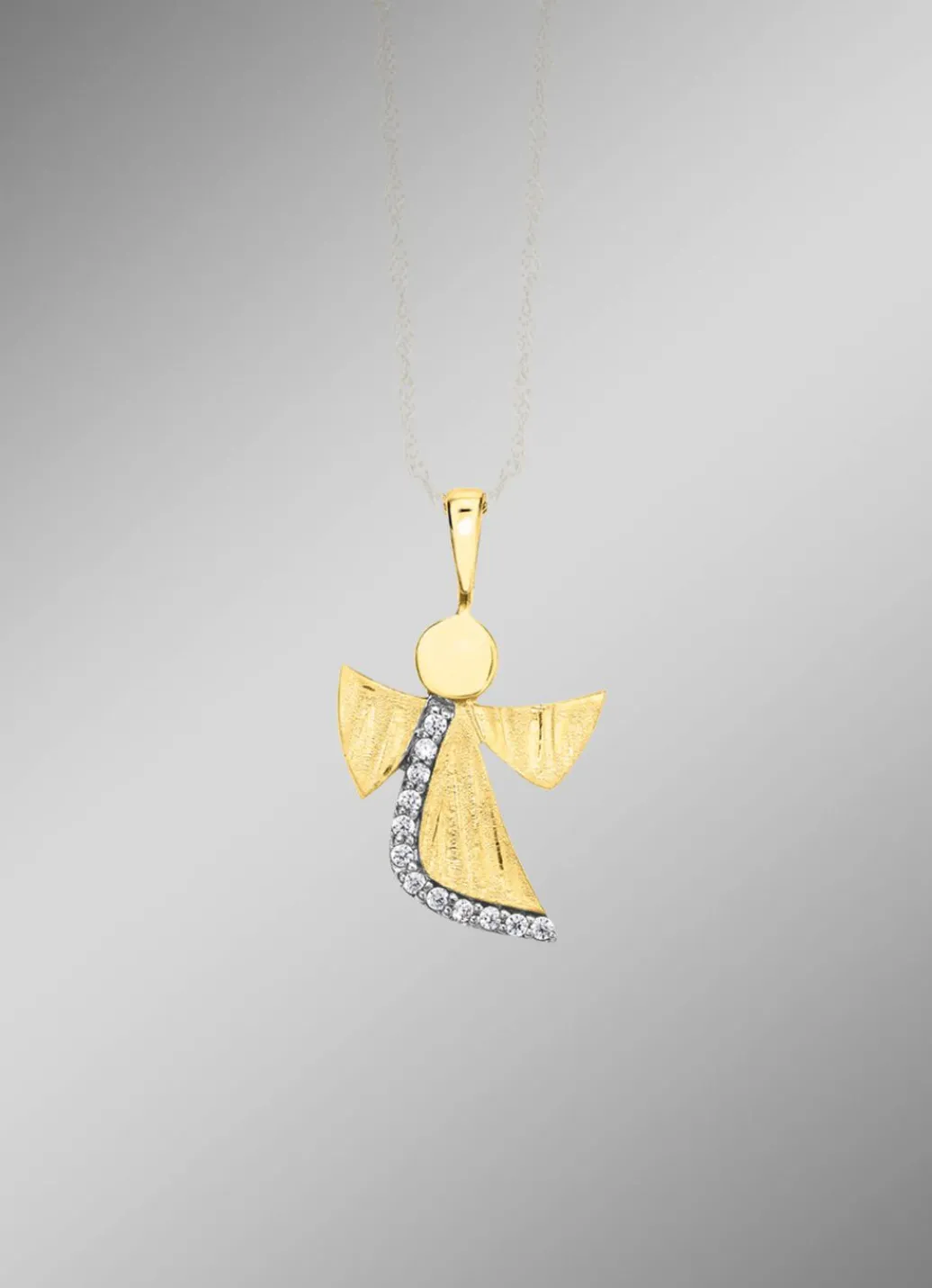 New Engel-Anhänger aus Gold mit Zirkonia Damen Anhänger