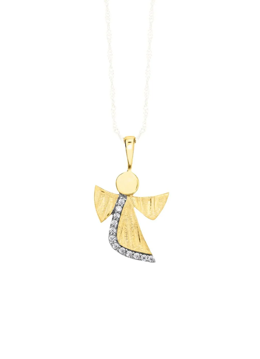New Engel-Anhänger aus Gold mit Zirkonia Damen Anhänger