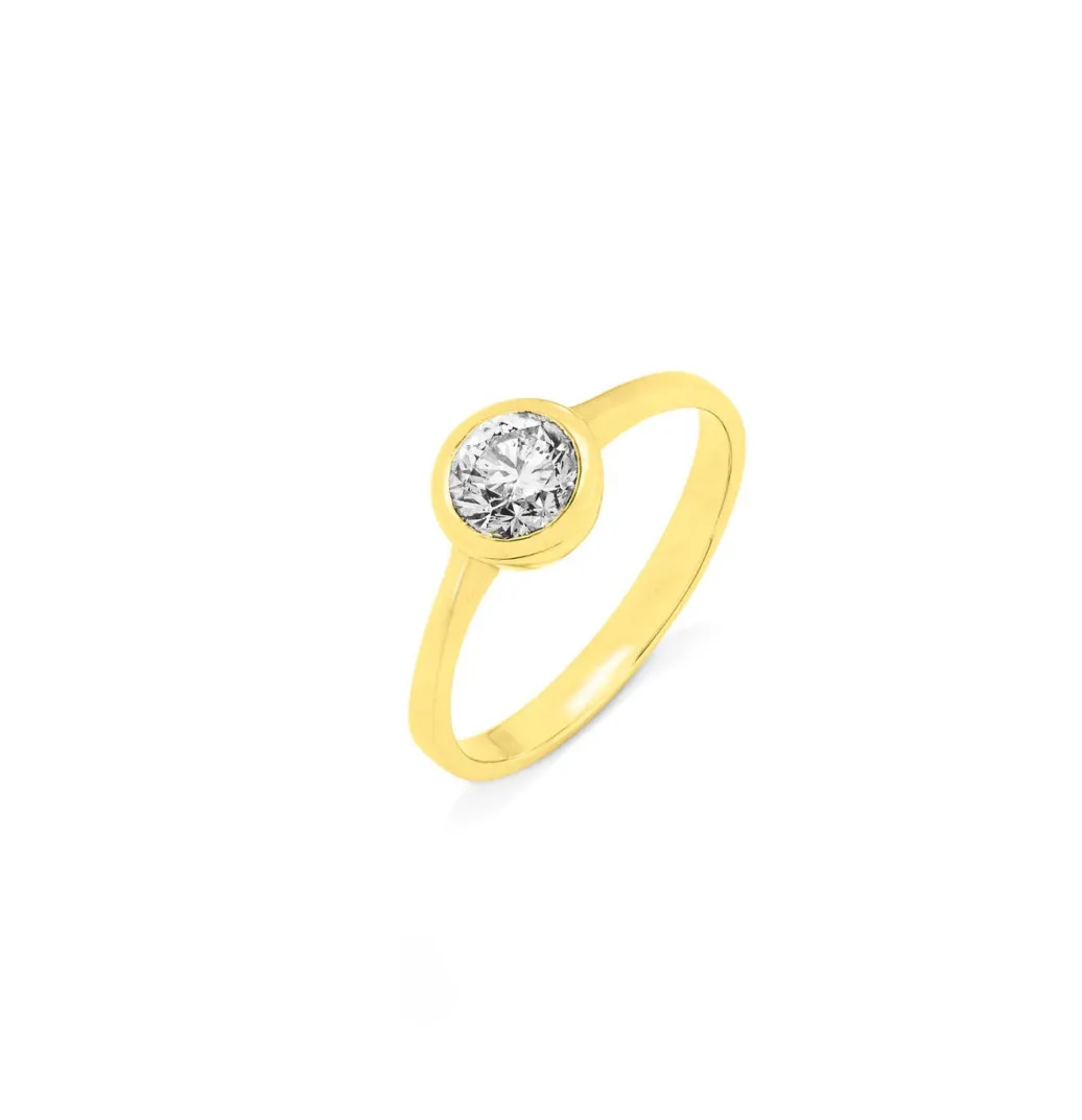 New Entzückender Damenring mit Brillant Damen Ringe