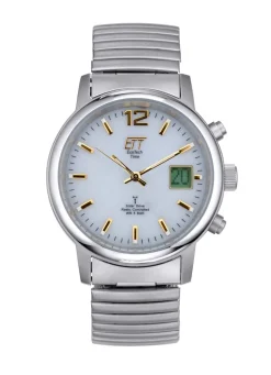 Outlet ETT-Funk-Solar-Herrenuhr im Titanlook Herren Funkuhren