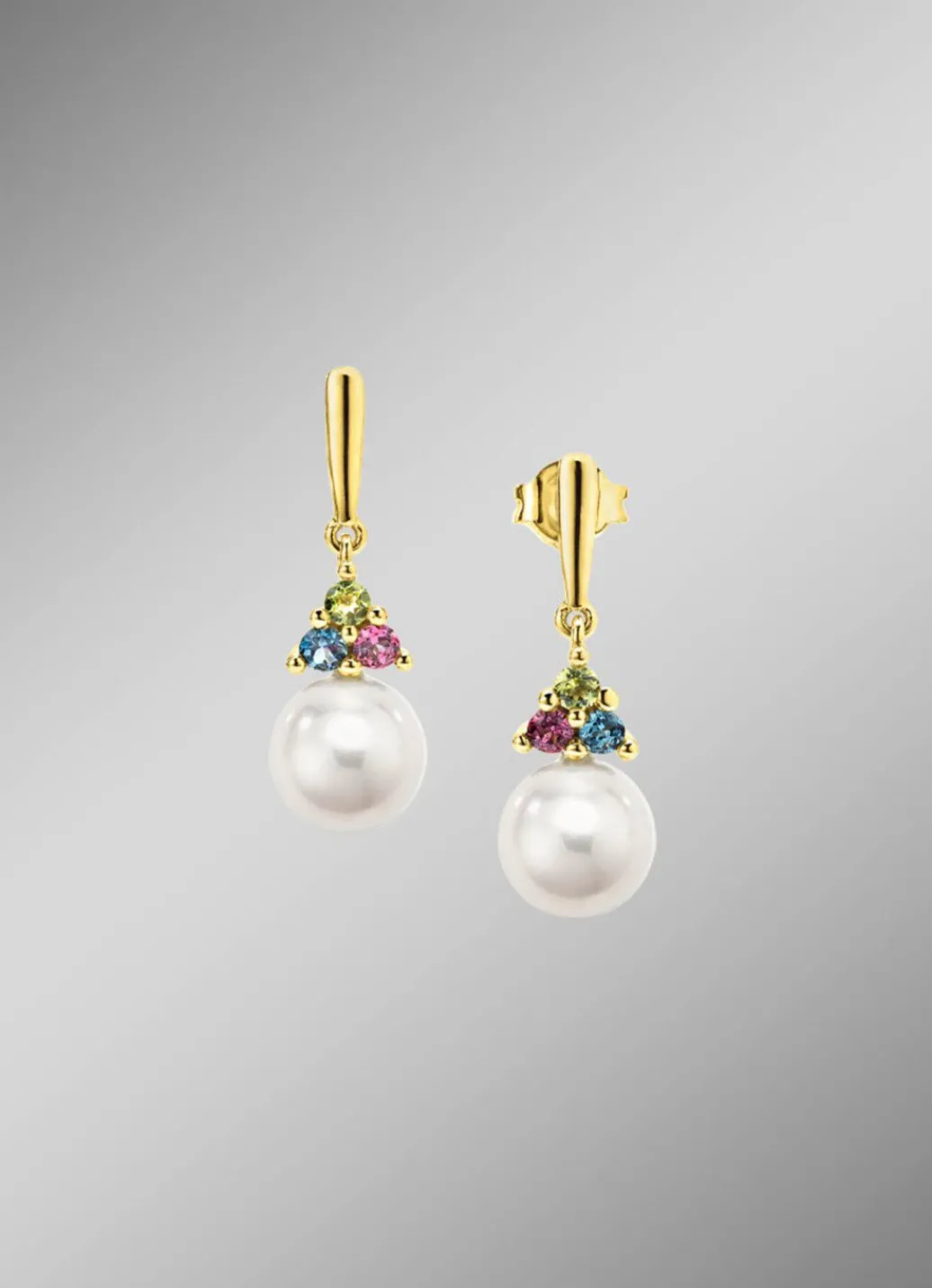 Damen Mona Ohrschmuck<Exquisite Eleganz Ohrstecker mit Süßwasser-Zuchtperlen und Edelsteinen