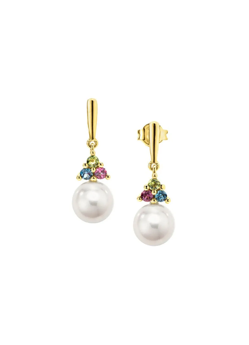 Damen Mona Ohrschmuck<Exquisite Eleganz Ohrstecker mit Süßwasser-Zuchtperlen und Edelsteinen