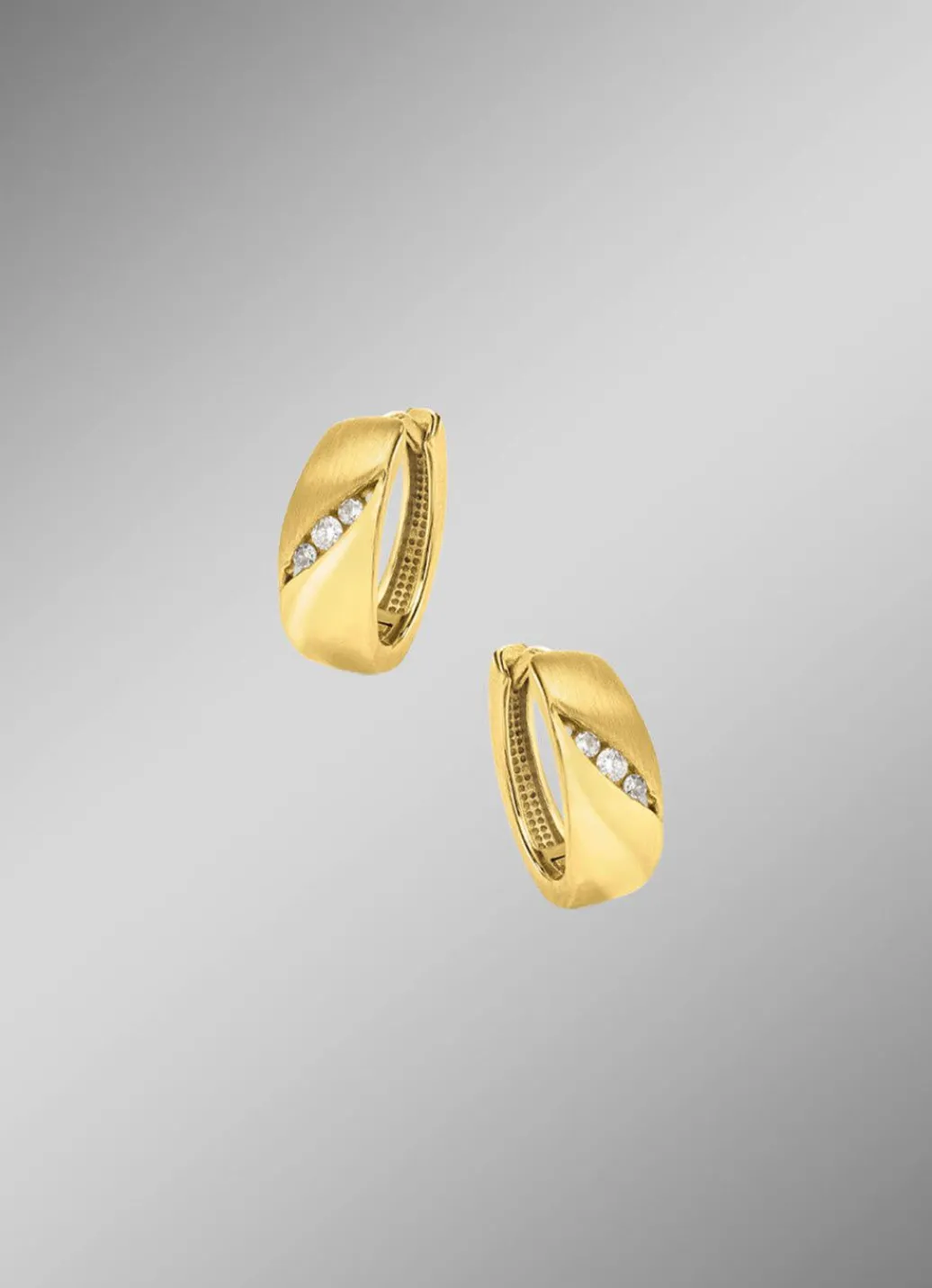 Damen Mona Ohrschmuck<Exquisite Klappcreolen mit 6 Brillanten