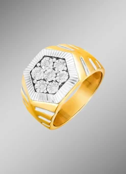 Exquisiter Herrenring in Bicolor Herren Ringe
