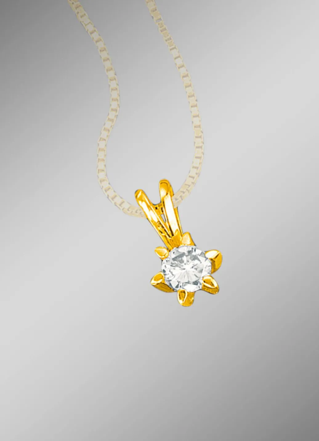 Clearance Exquisiter Solitär-Anhänger mit Brillant Damen Anhänger