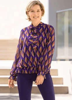 Damen Mona Abendmode<Fabelhafte Bluse mit Bindeband