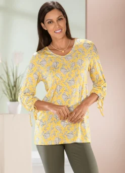 Damen Mona Kurzarm<Fabelhaftes Shirt mit Bindeband