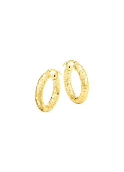 Sale Facettierte Creolen aus vergoldetem Silber Damen Ohrschmuck